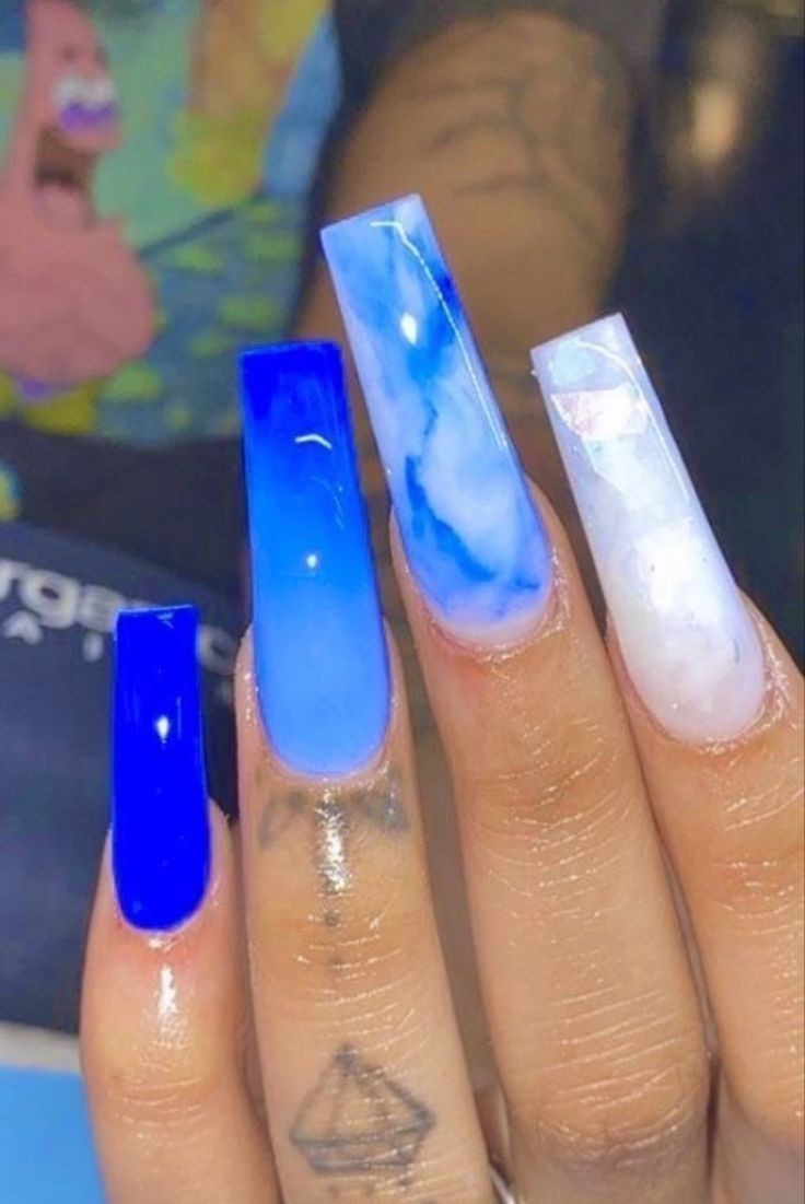 Featured image of post Acrylic Baddie Nails Blue