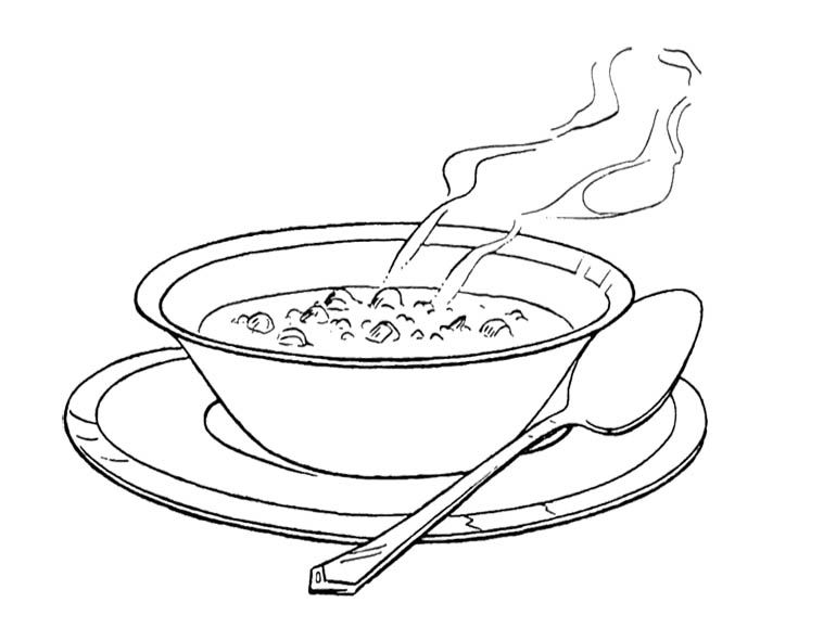 Featured image of post Bowl Of Soup Clipart Black And White
