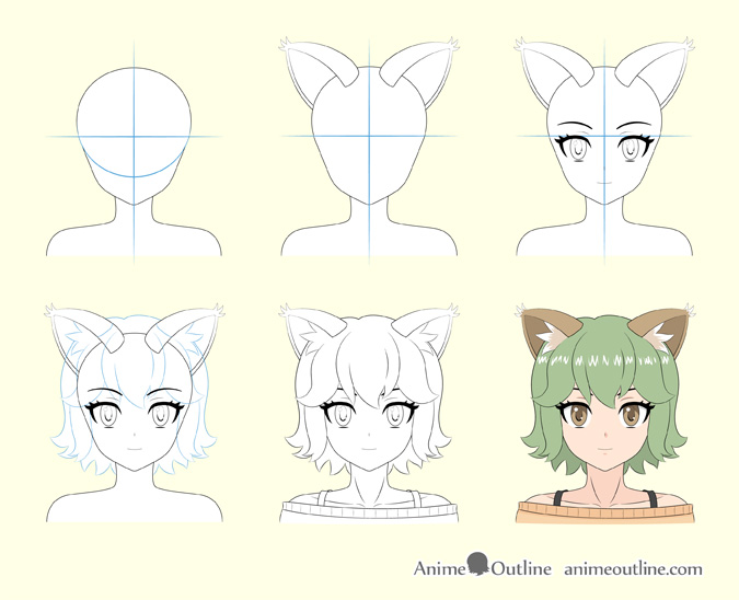 Featured image of post Cat Ears Drawing Cute