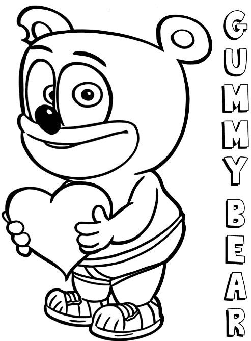Featured image of post Cute Gummy Bear Coloring Pages