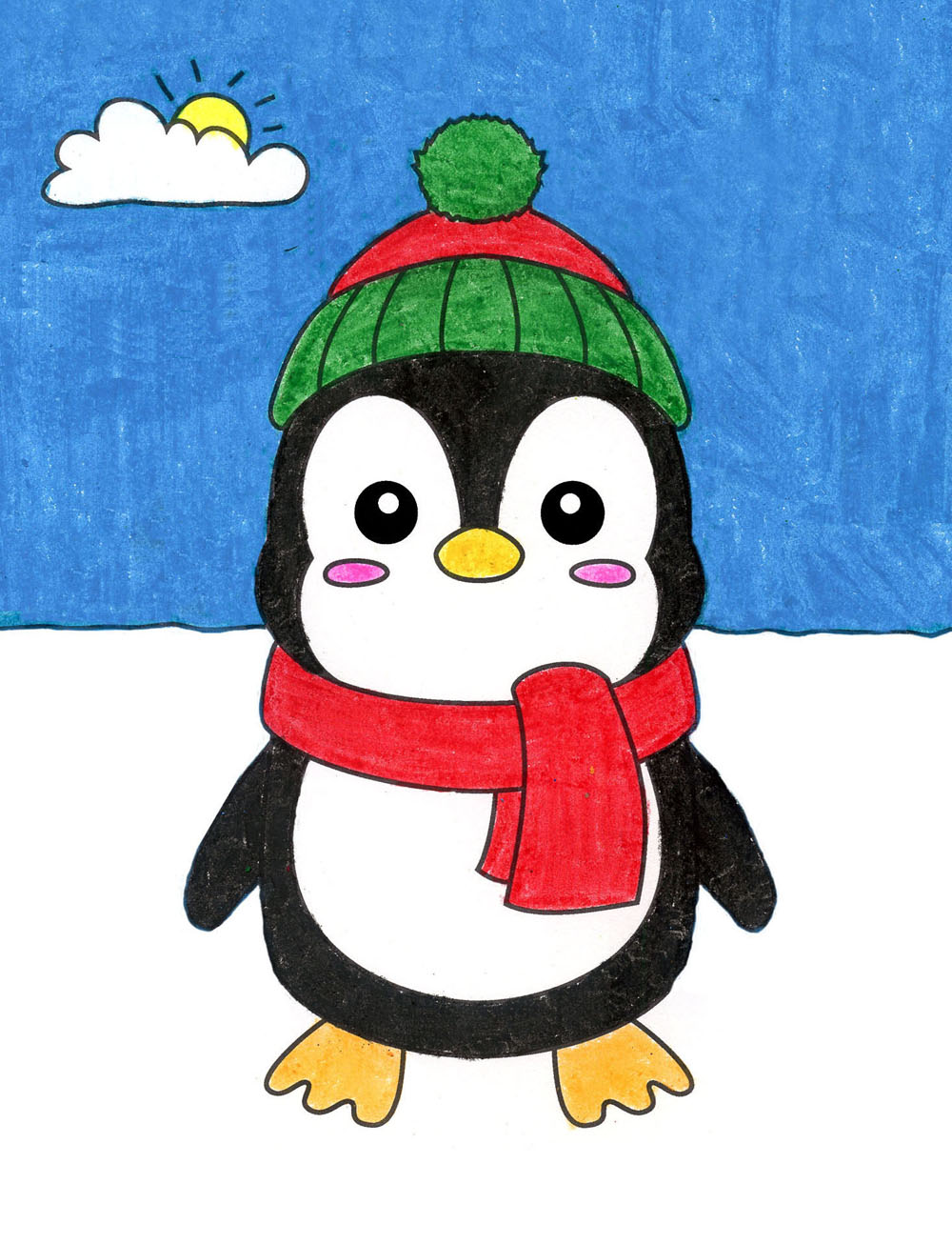 Featured image of post Easy Penguin Drawing Cute