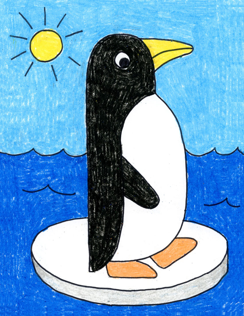 Featured image of post Easy Penguin Drawing With Colour