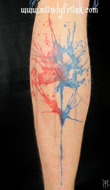 Featured image of post Red White And Blue Watercolor Tattoo