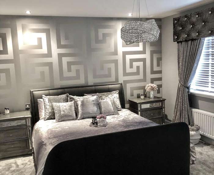 Featured image of post Wallpaper Silver Grey Bedroom Ideas